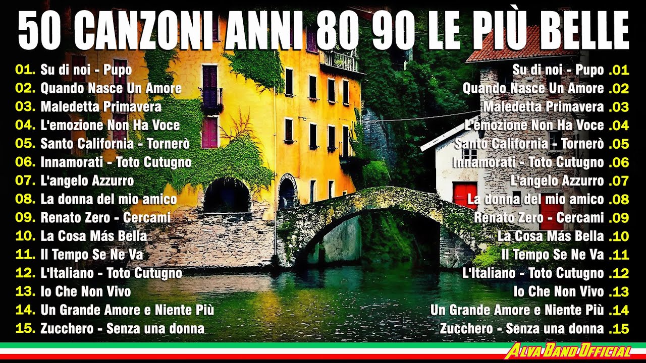 50 Canzoni Italiane Anni 80 90 Le Più Belle 🎶 Italian Music From The 80s 90s