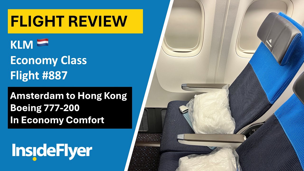 FLIGHT REPORT | KLM Economy Comfort Amsterdam Schiphol to Hong Kong | Boeing 777-200 | KL887 🛫 🇭🇰