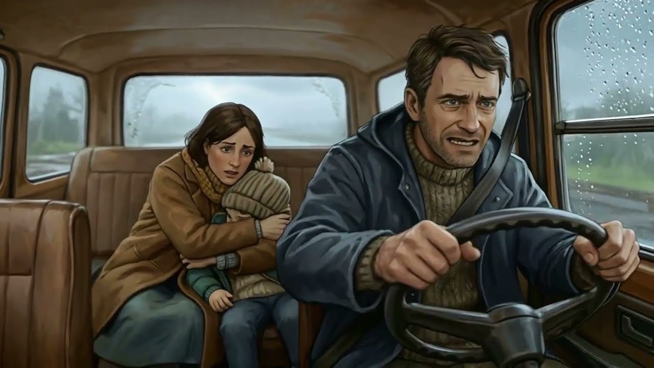 The Road That Wouldn’t End | A Stormy Family Journey Into a New Life (Ghibli-Style Cinematic)