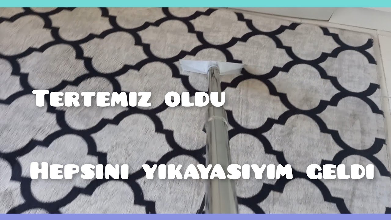 ASMR HALI YIKAMA🧹🧼/MİS GİBİ OLDU 👌💚