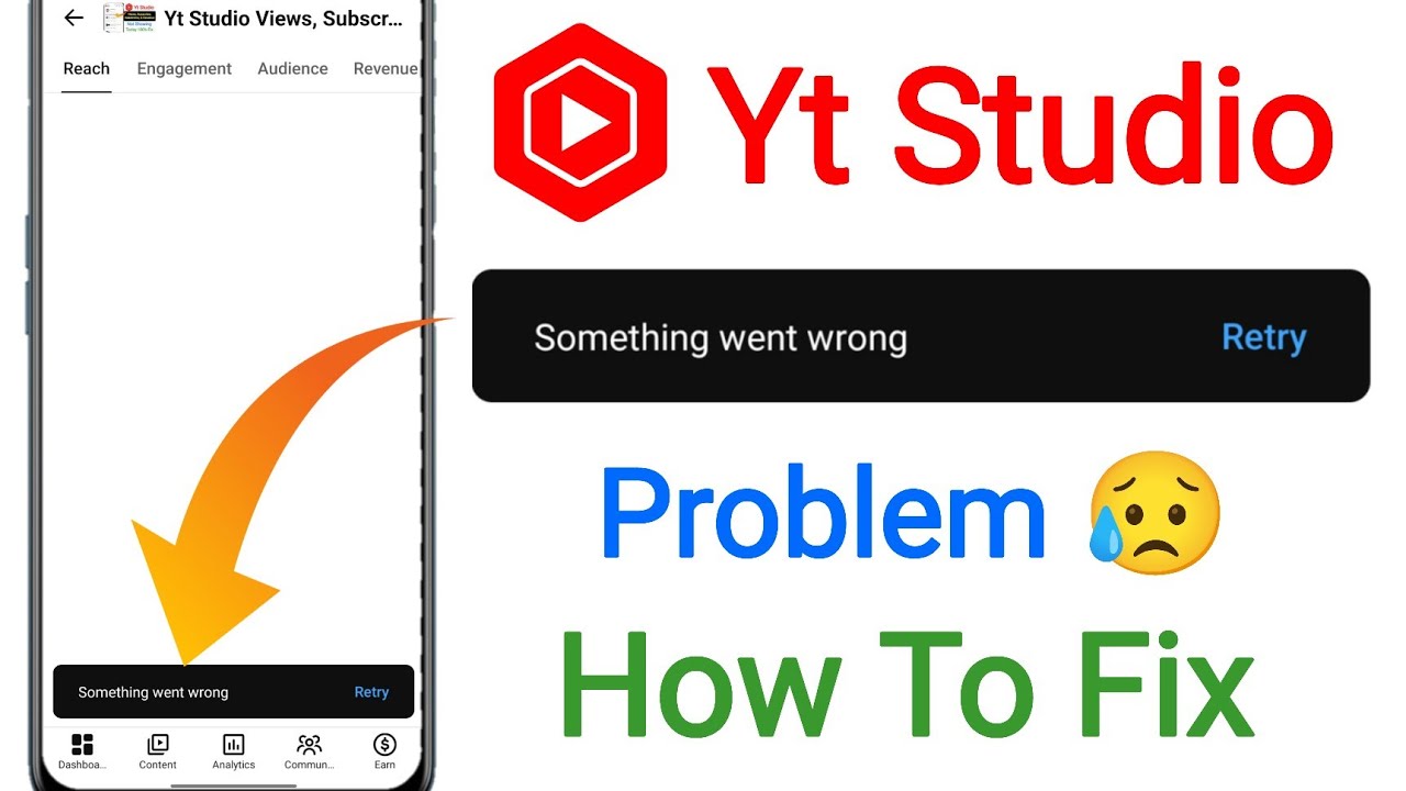 Youtube Studio Me Something Went Wrong Problem || Yt Studio Something Went Wrong Today Problem Fix