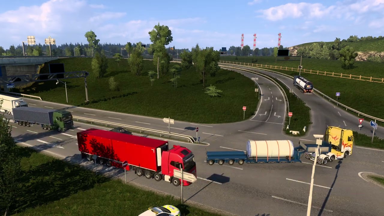 ETS2 Drone View: The Beauty of Trucking Routes