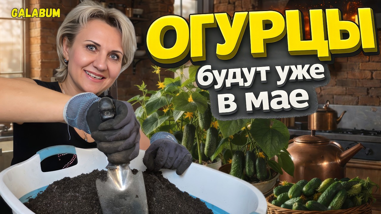 Пересадила Огурцы в Вёдра &mdash; и Получила Урожай уже в Мае. @galabum