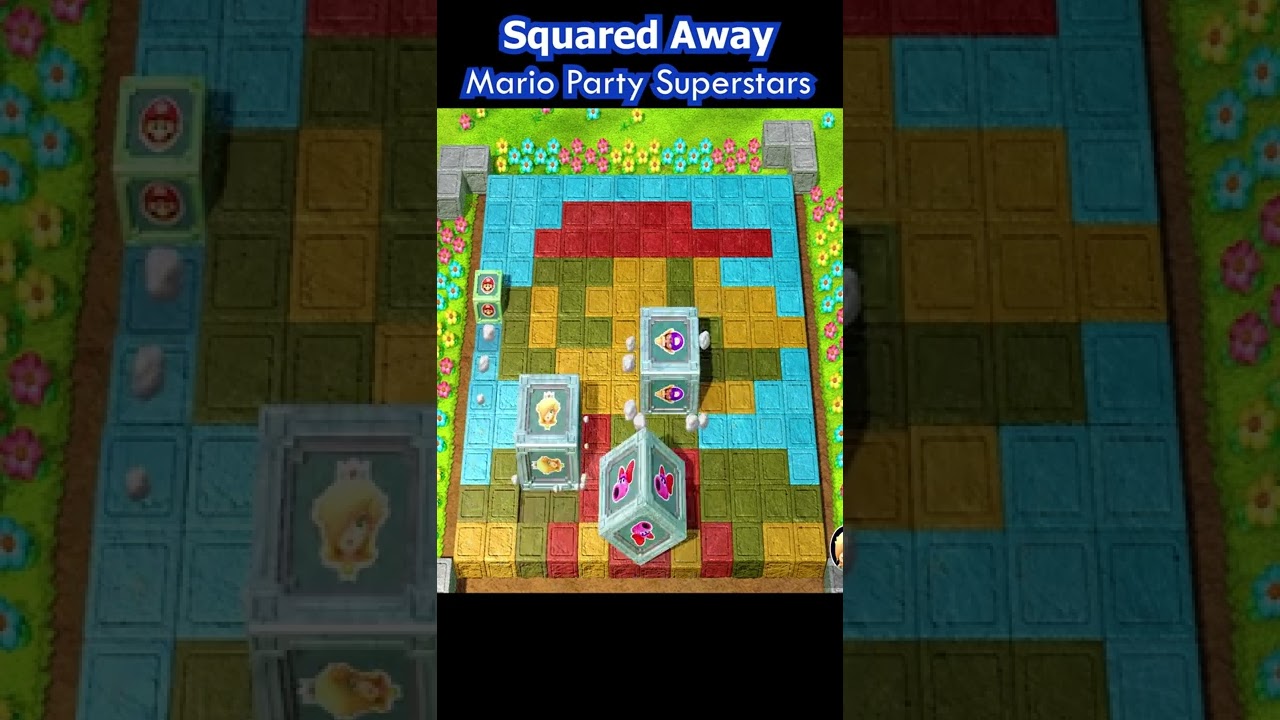 Mario Party Superstars - Squared Away - Mario vs Rosalina   Birdo and Waluigi
