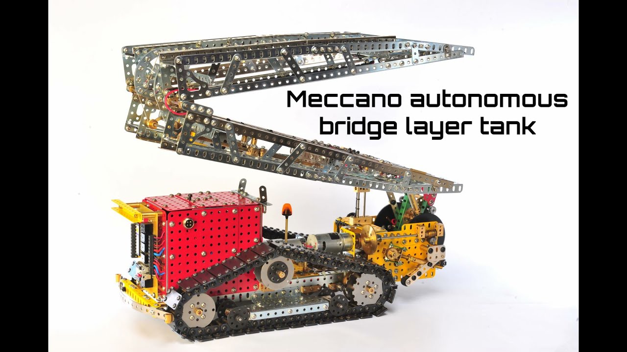autonomous Meccano bridge layer tank