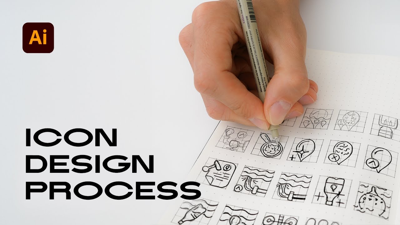 How to Design Icons in Illustrator from Start to Finish | Icon Design Process