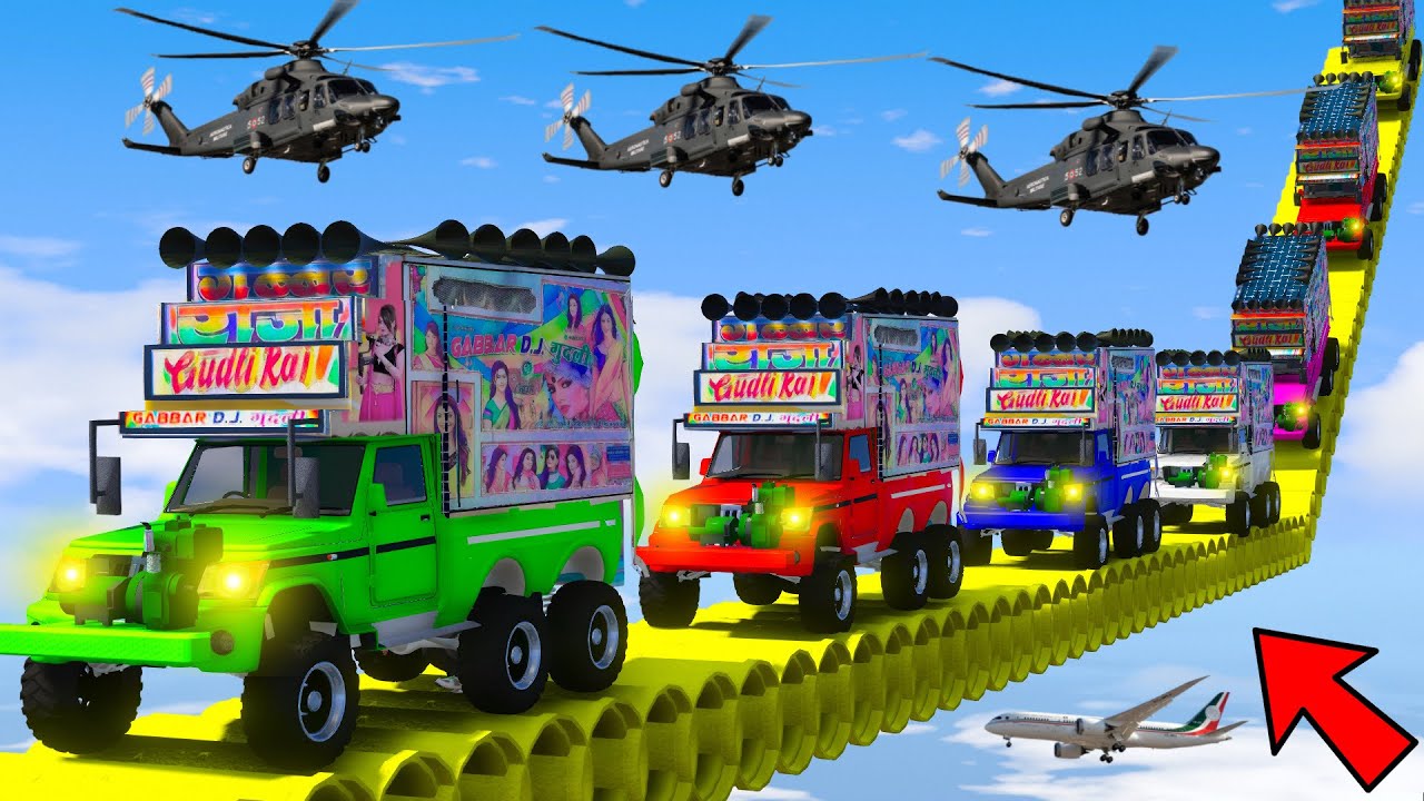 GTA:5 World's Highest 😱😮😳दुनिया का सबसे ऊंचा !! IMPOSSIBLE SUPER MEGA RAMP 😱😯 CHALLENGE !! INDIAN DJ
