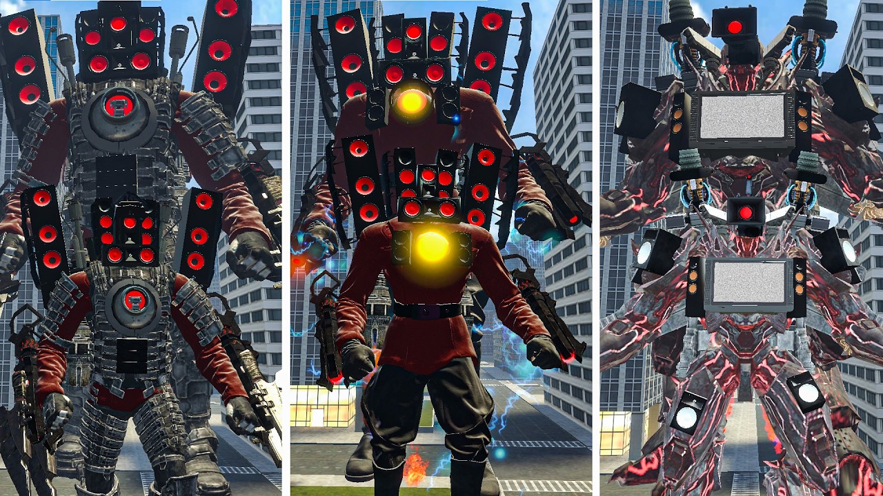 SIZE EVOLUTION BATTLE - SKIBIDI TOILET VS TITAN SPEAKERMAN IN THE GOLDEN CITY IN GARRY MOD!