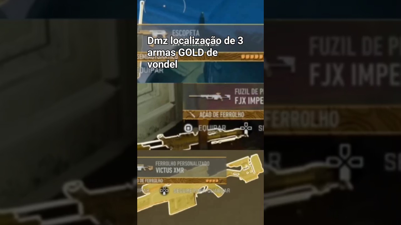 DMZ localiza&ccedil;&atilde;o de 3 armas  GOLD em  VONDEL. #shtrs