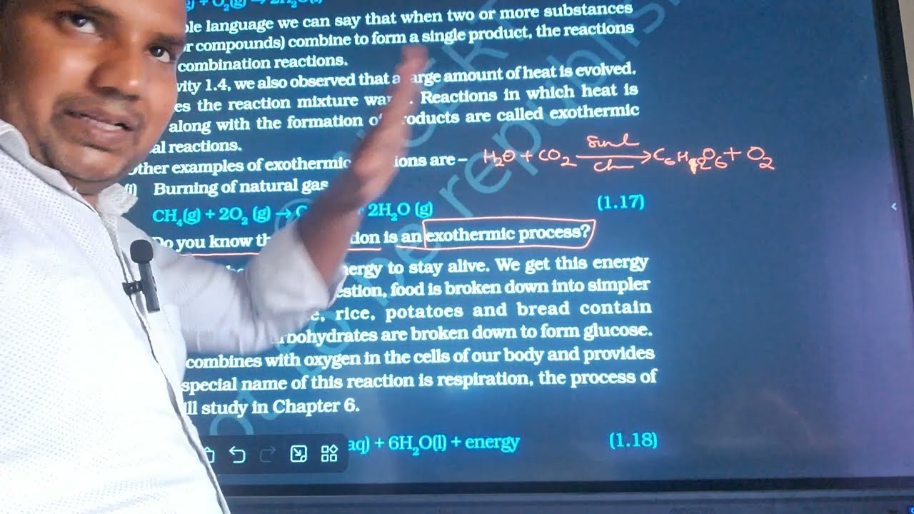 14Class10th Chemistry 2026-27 exothermic reaction  chemical reaction and equations Science Ncertcbse