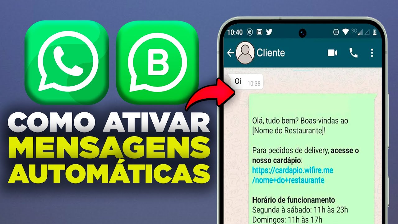 Como colocar mensagem automática no Whatsapp Business (Atualizado)