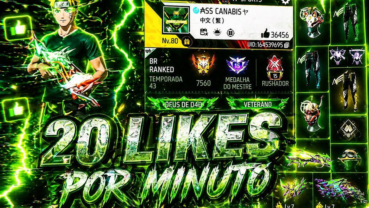 COMO GANHAR MUITOS LIKES 2026. FREE FIRE
