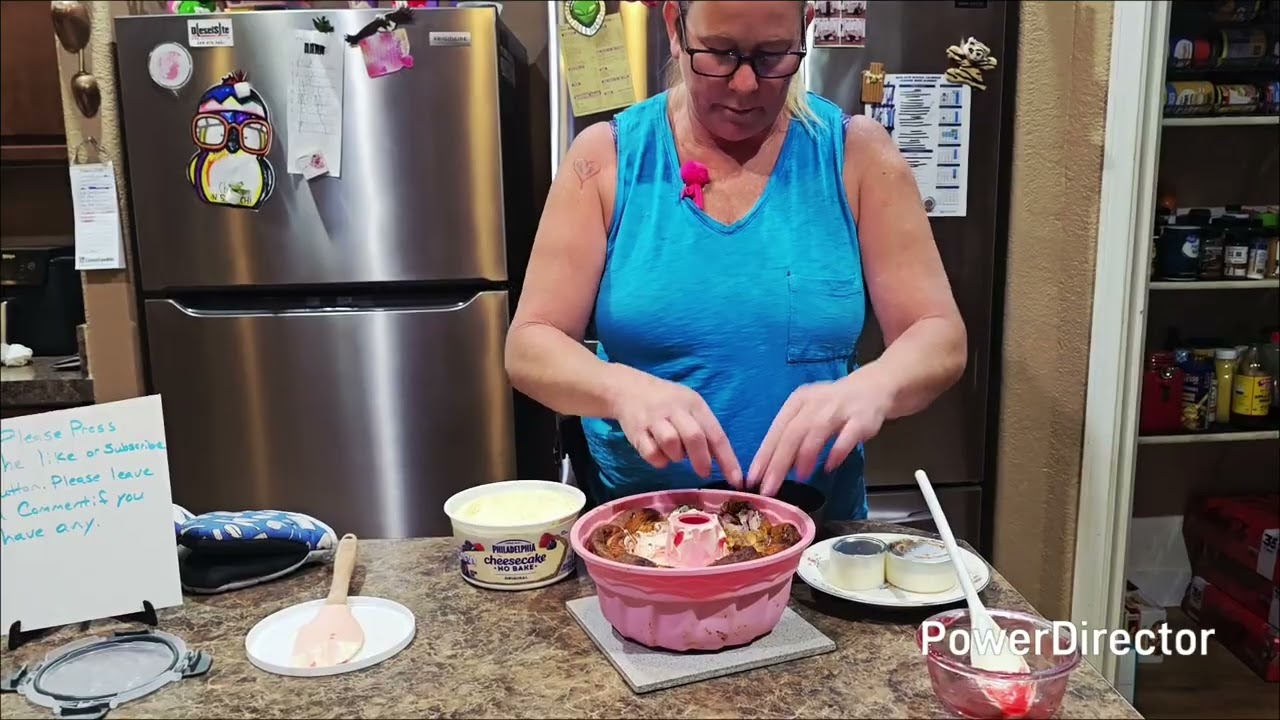 Cinnamon cherry no bake cheese cake 