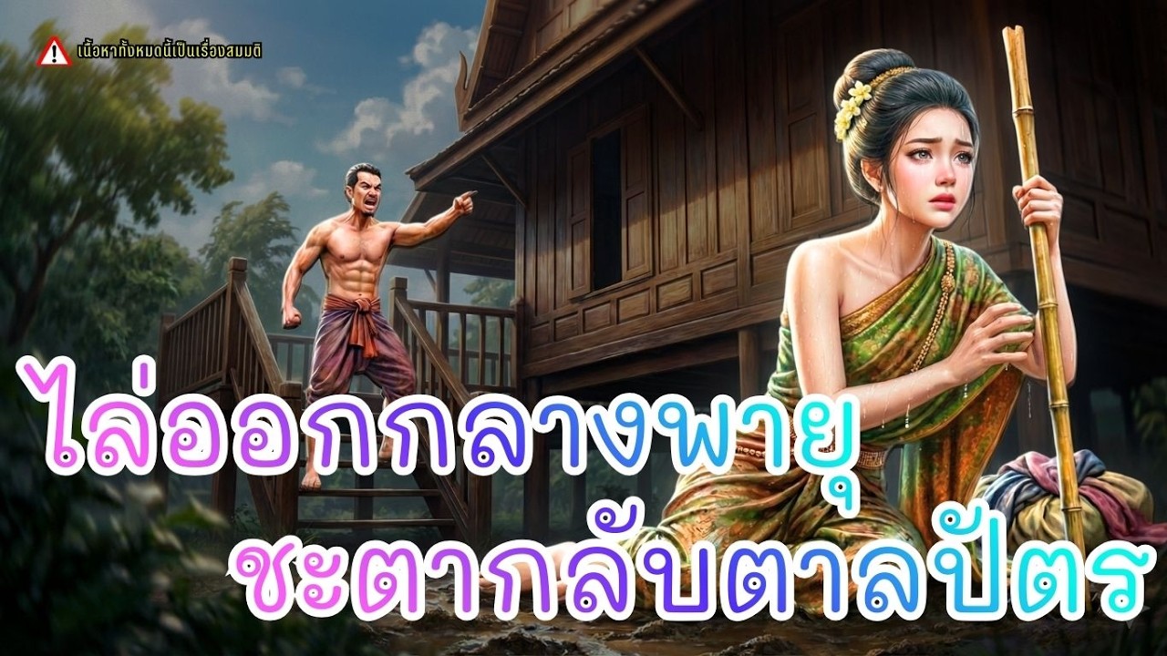 สามีไล่ภรรยาตาบอดออกจากบ้านกลางพายุฝน 5 ปีต่อมาเขาต้องคุกเข่าขอทานหน้าคฤหาสน์ของเธอ|นิทานพื้นบ้านไทย