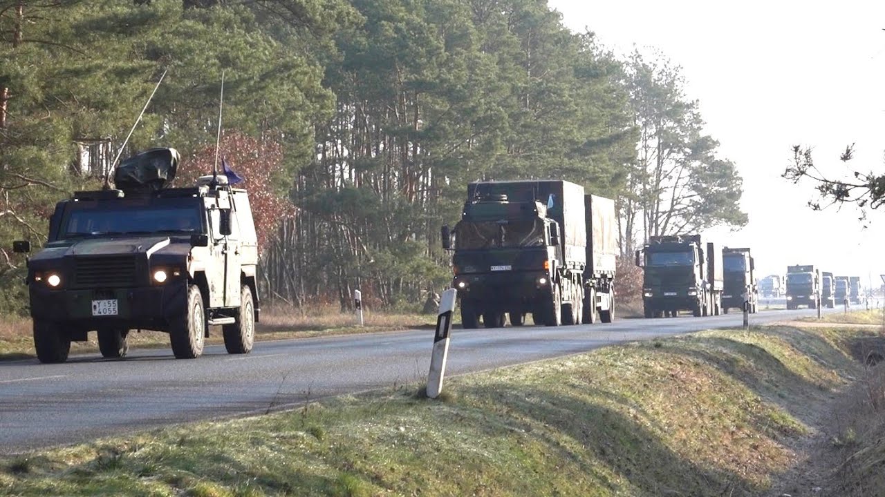 Straßenmarsch Logistikbataillon 172 zum GÜZ Heer