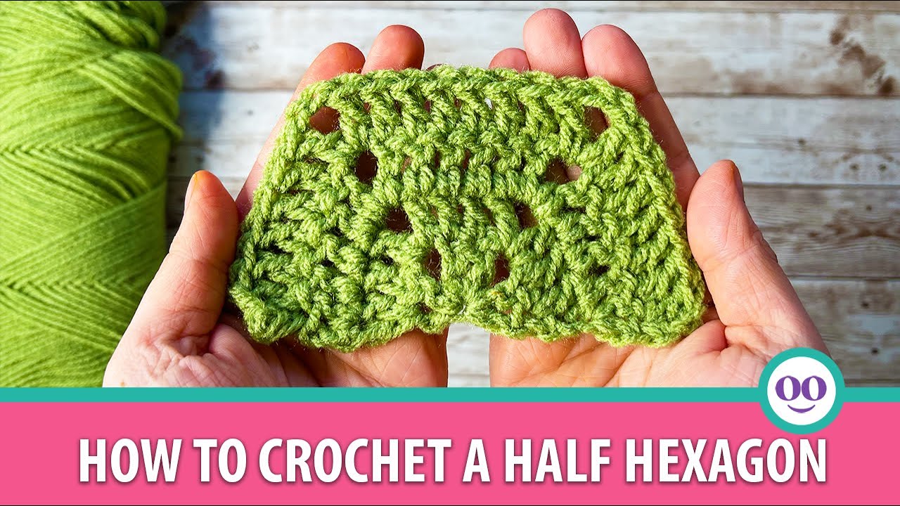 How to Crochet a Half Hexagon!