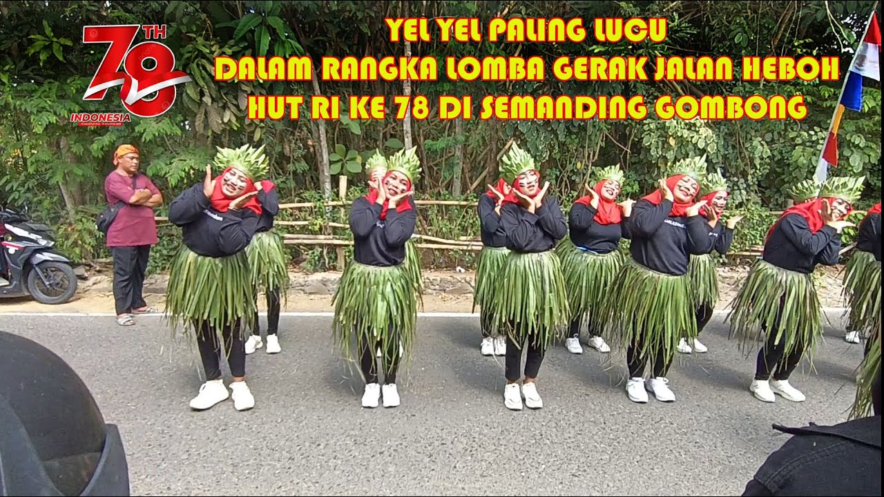 YEL YEL LUCU DALAM ACARA LOMBA GERAK JALAN HEBOH DI SEMANDING