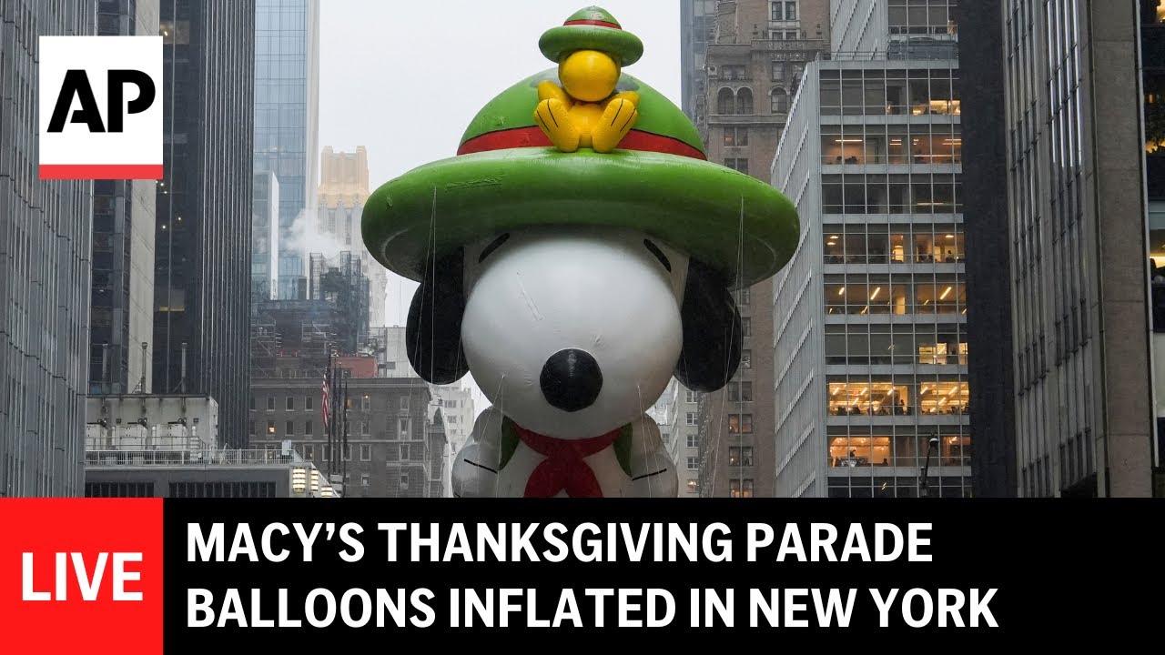 LIVE: Macy’s Thanksgiving Day Parade balloons inflated in New York