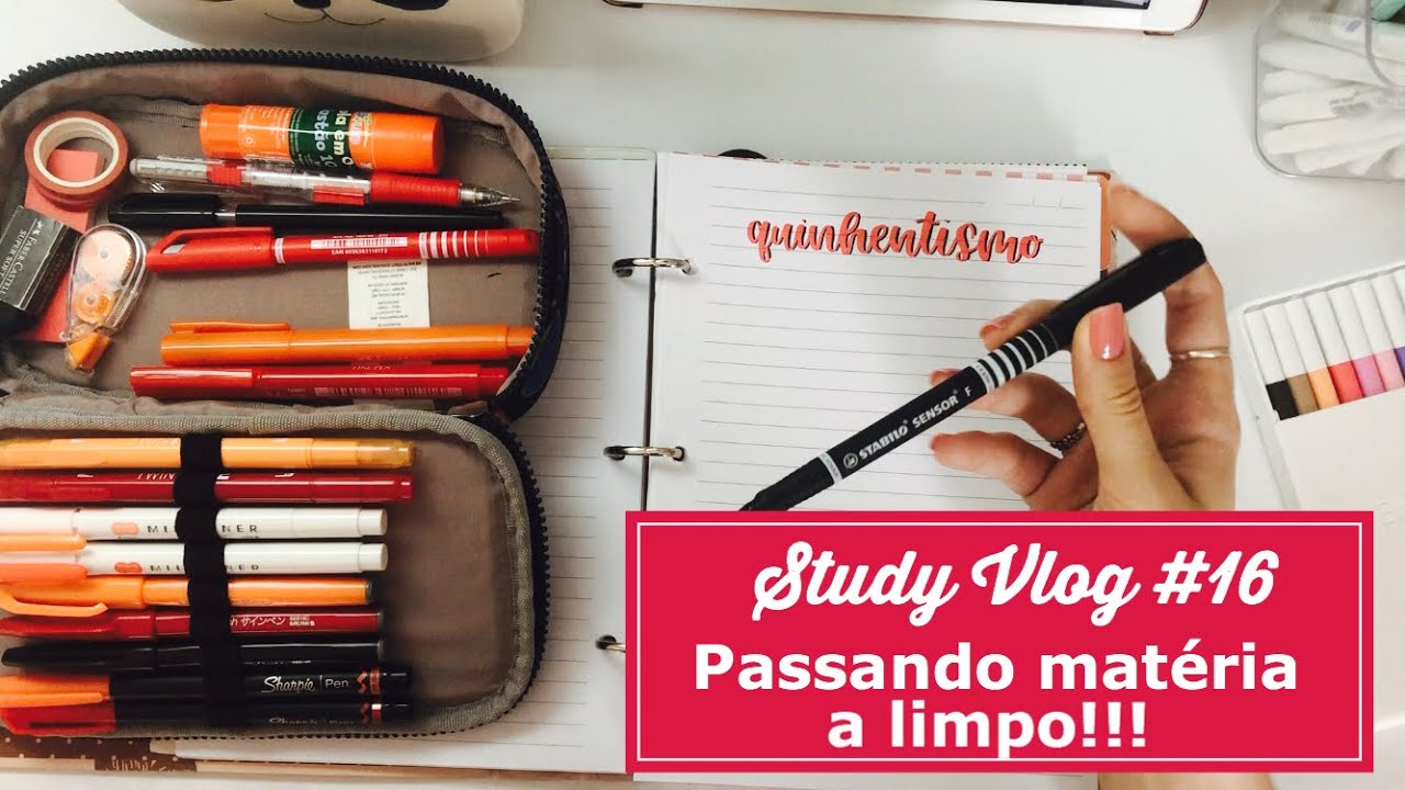 STUDY VLOG #16 - Passando matéria a limpo em tempo real