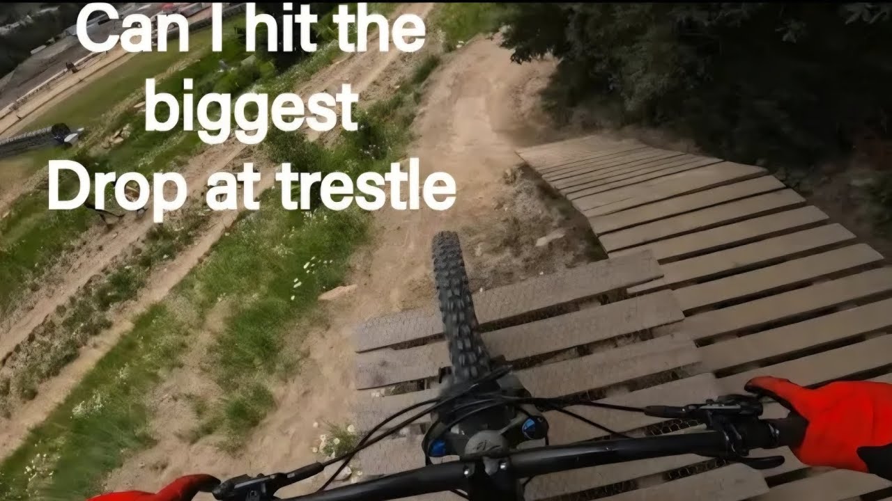 Riding the hardest trail at this bike park