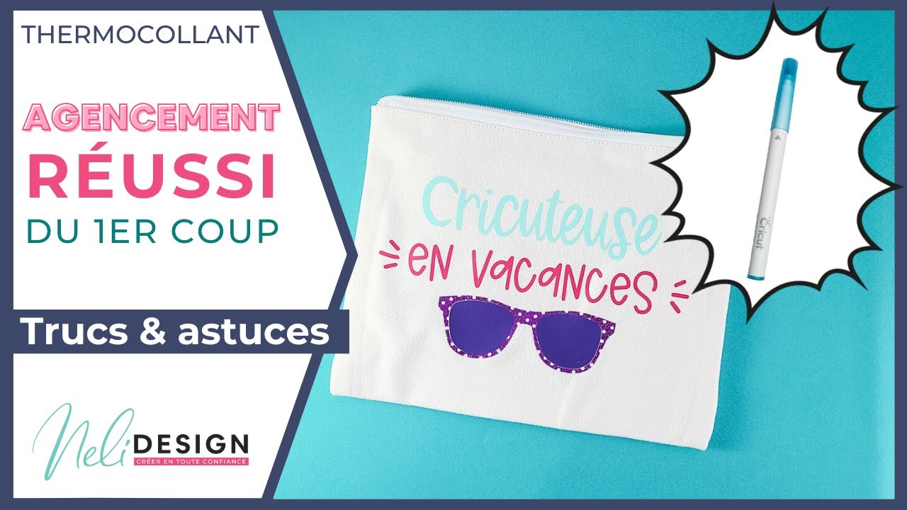 Astuce Cricut : Superposer du thermocollant avec précision grâce à un marqueur lavable!