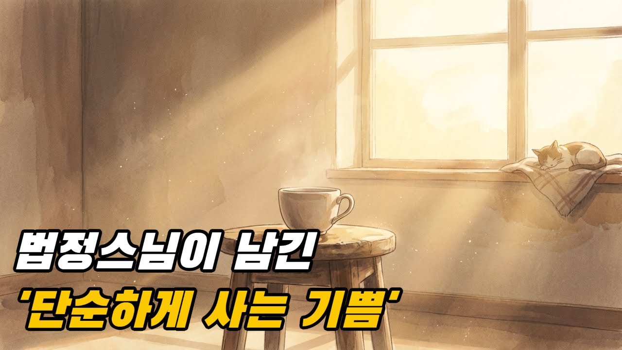 [오늘의 지혜] 당신이 지금 불행한 진짜 이유: 법정스님이 말하는 여백의 행복