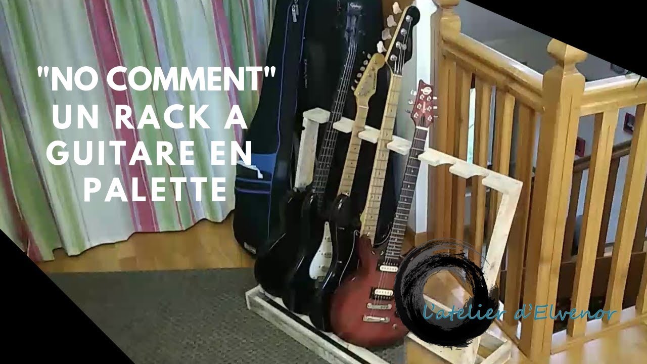 un rack à guitare en palette
