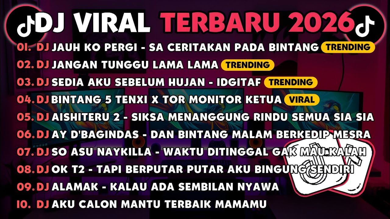 DJ TIKTOK TERBARU 2026🎵DJ JAUH KO PERGI - SA CERITAKAN PADA BINTANG🎵DJ JANGAN TUNGGU LAMA LAMA