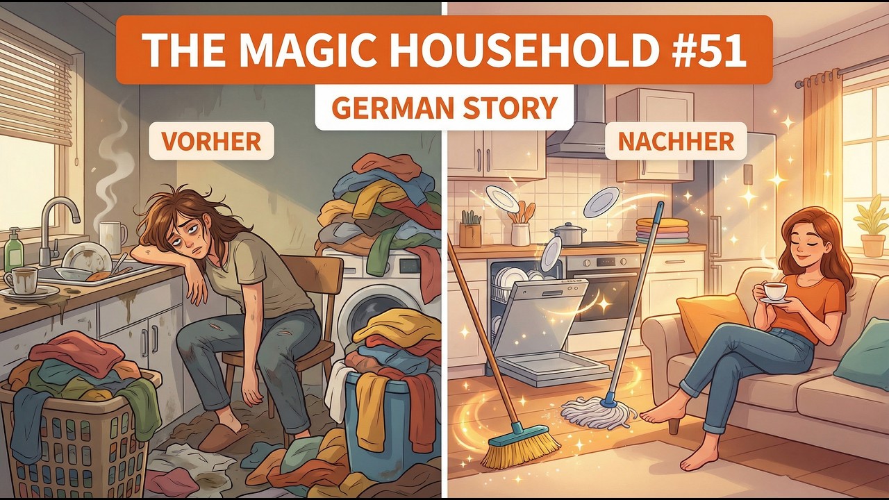 #51 Learn German with a Story: The Magic Household (Der magische Haushalt) ✨