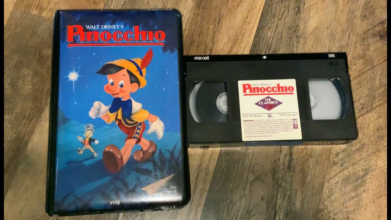 (МИГАЮЩИЕ ОГНИ) Начало американской VHS-версии мультфильма «Пиноккио» 1985 года (Версия №1)