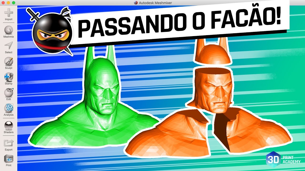 Como fazer CORTES PRECISOS na sua Impressão 3D com Meshmixer