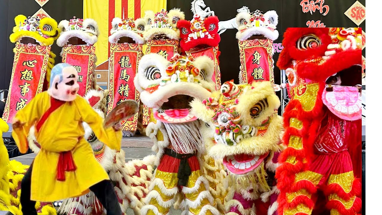 HỘI CHỢ TẾT _ Spectacularly capturing the excitement of the Vietnamese event: LION DANCE (part 3/9)