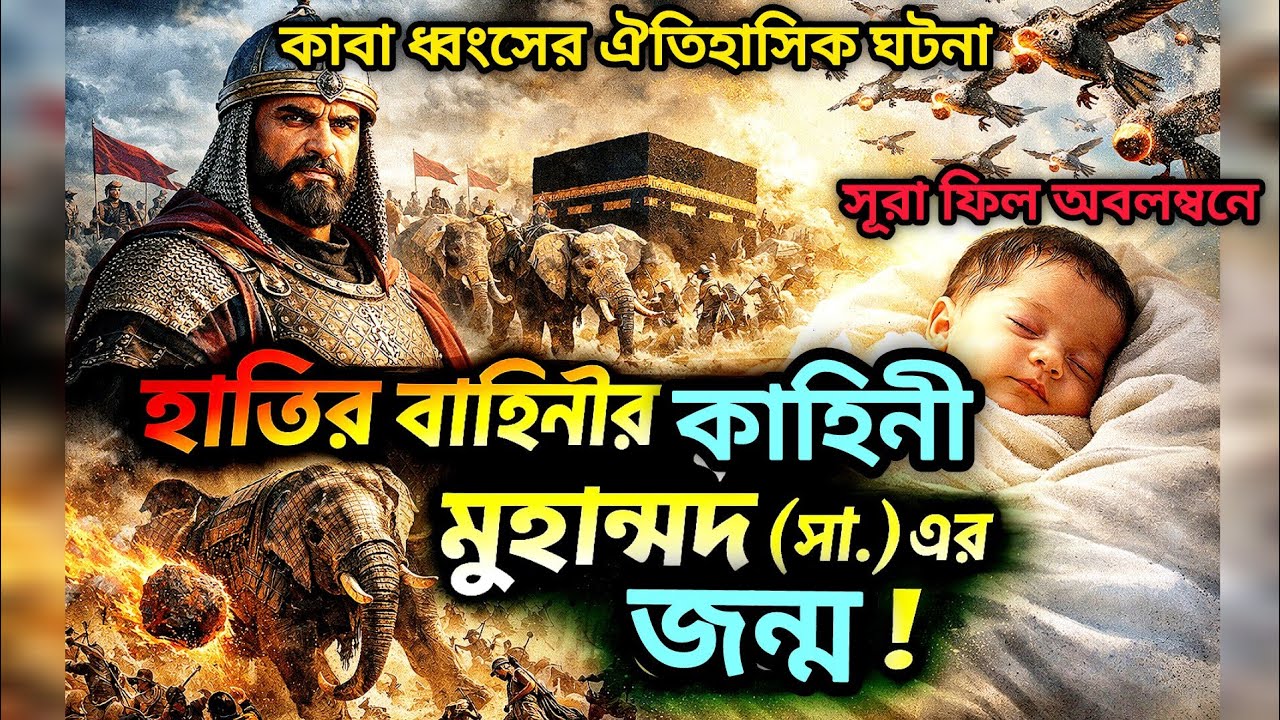 কাবা আক্রমণ করতে এসে ধ্বংস হয়ে গেল হাতির বাহিনী | সূরা ফীলের বাস্তব ঘটনা। #quranicstories 