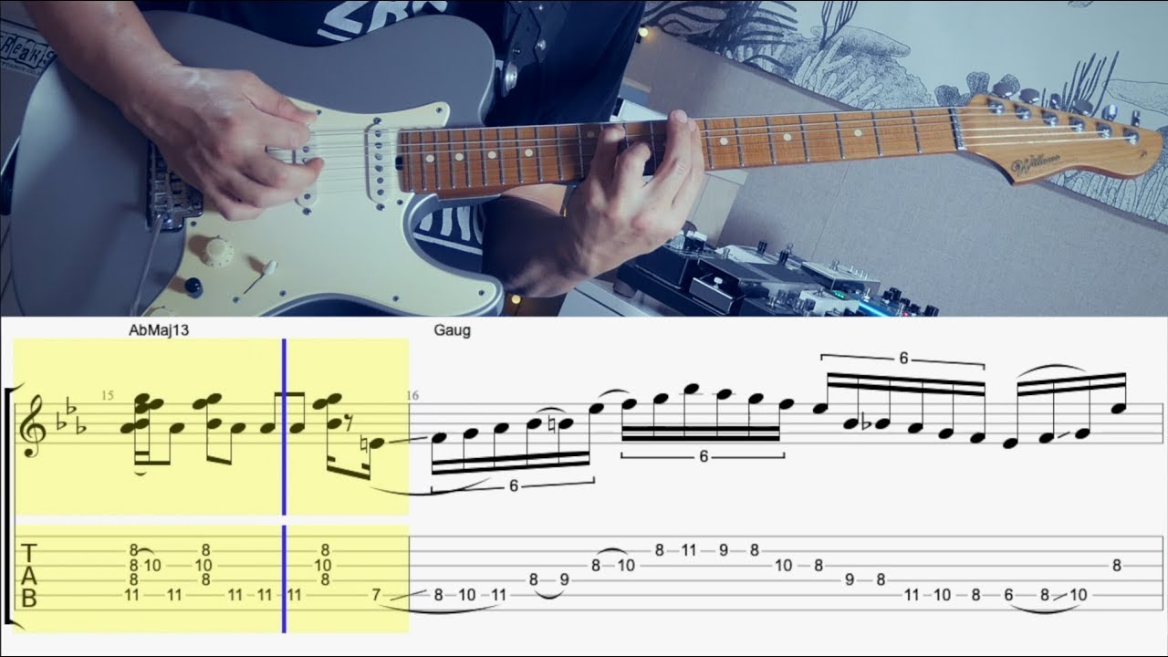 Kaspar Jalily - oldschool groove : Cover + TABs + Backing Track by Funkyman
