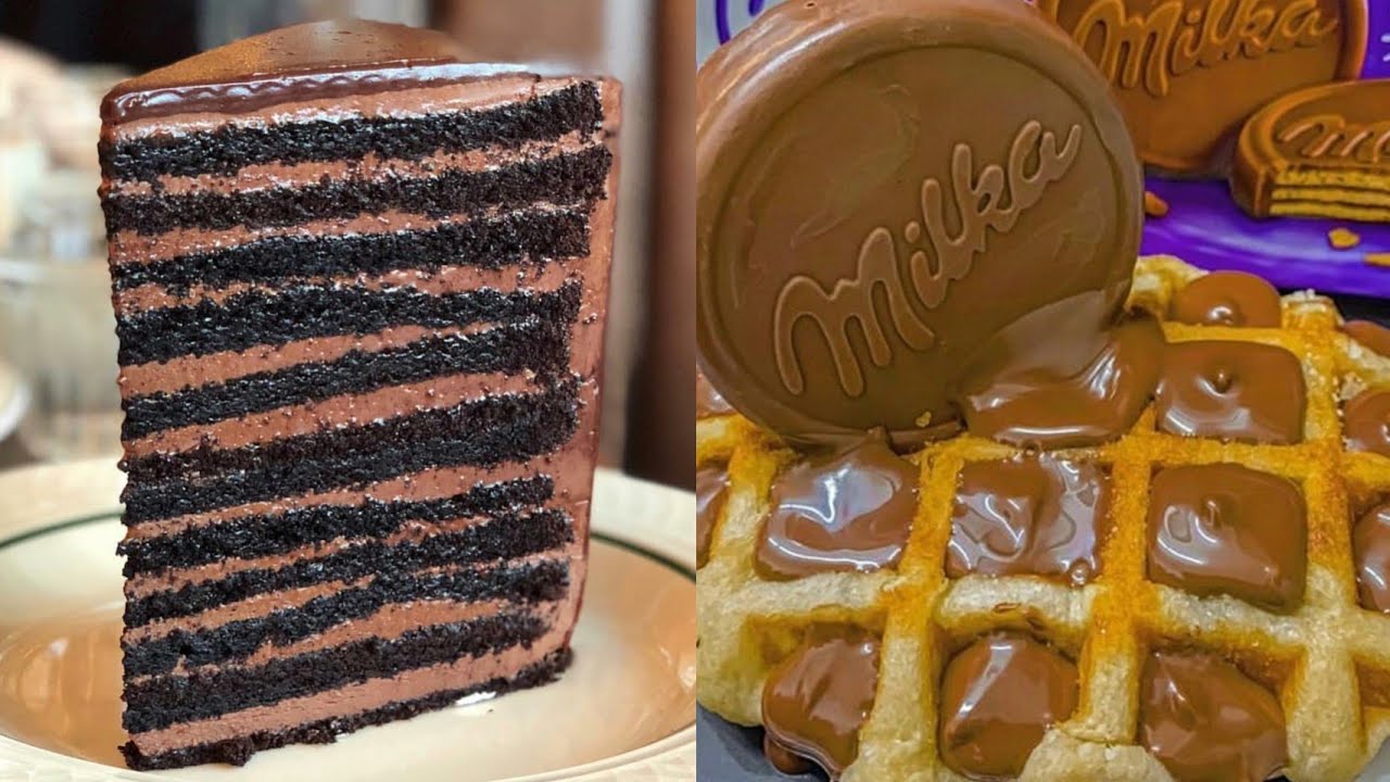 Most Satisfying Chocolate Dessert Cookie Cake Decorating Ideas | Yummy Nutella Twix Food Compilation