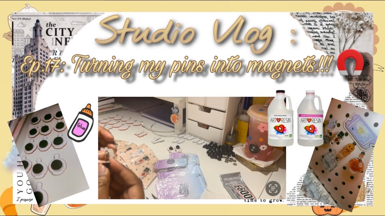 Studio vlog: Ep. 17 Turning pins into magnets!!!