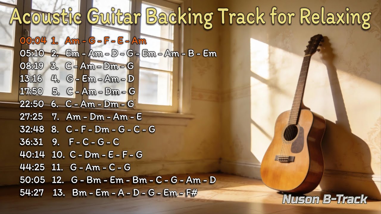 The most beautiful acoustic backing tracks for practice and relaxation