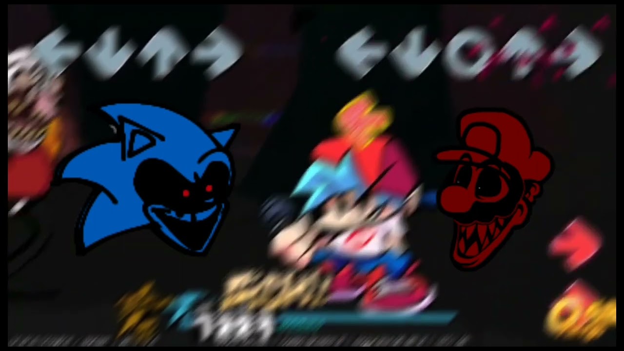fnf triple trouble But it's sonic.exe and Mario madness characters