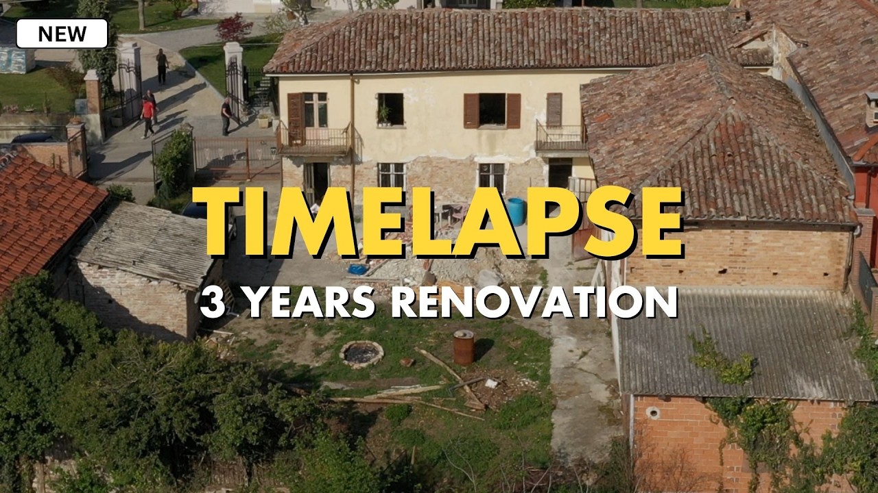 TIMELAPSE 3 YEARS RENOVATION - TRANSFORMING ABANDONED OLD FARMHOUSE IN ITALY into OUR DREAM HOME