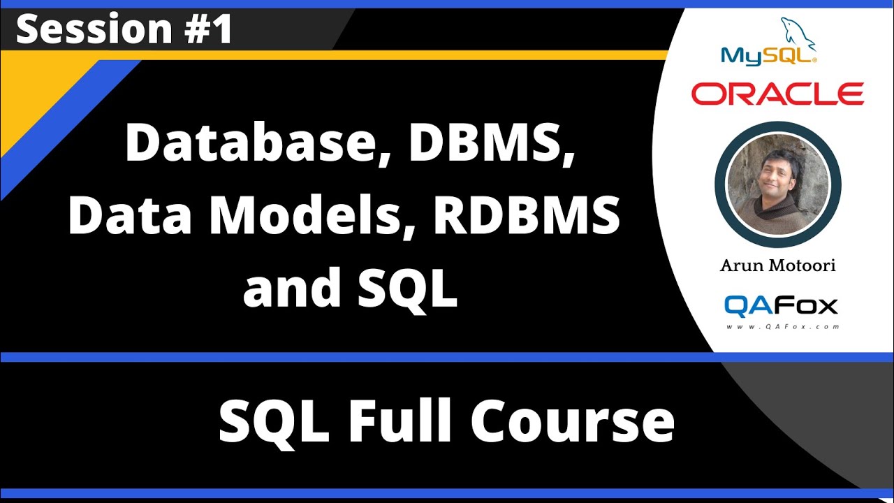 SQL - Part 1 -  Database Concepts (Database, DBMS, Data Models, RDBMS and SQL)