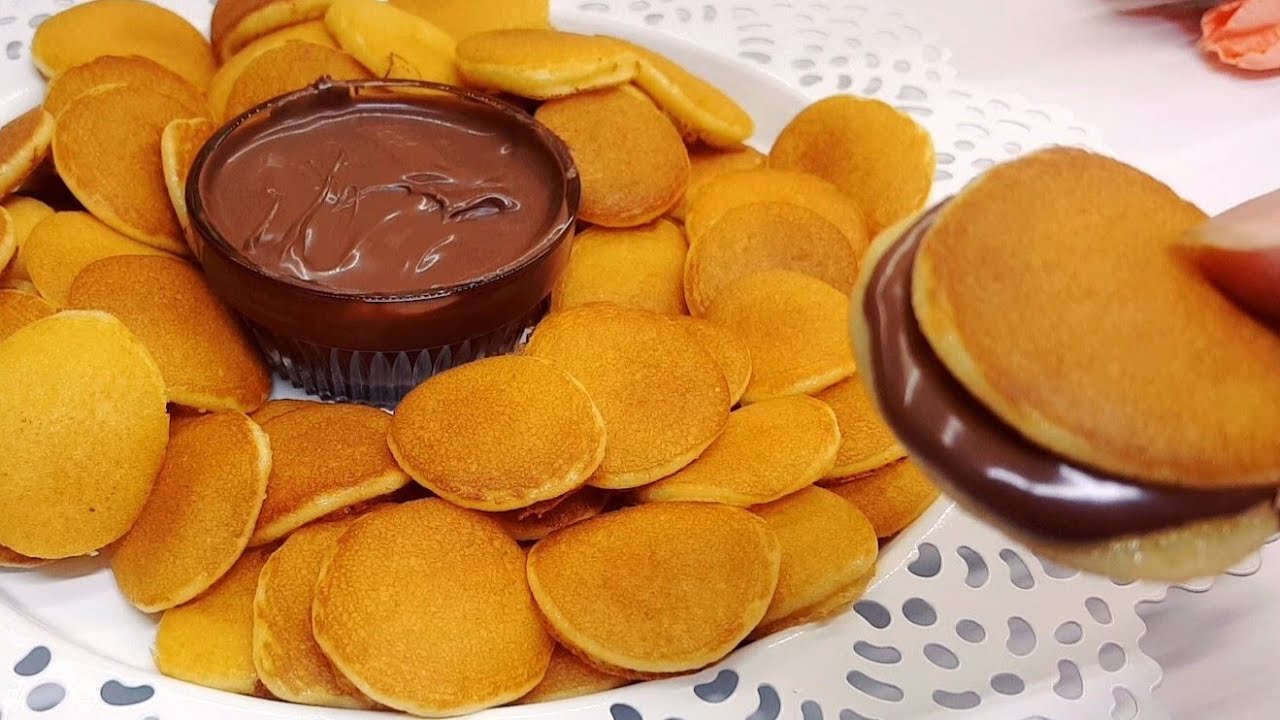 ميني بان كيك بطريقة سهله جداً بالتفصيل  Mini pancakes | How to make pancakes 🥞❤️