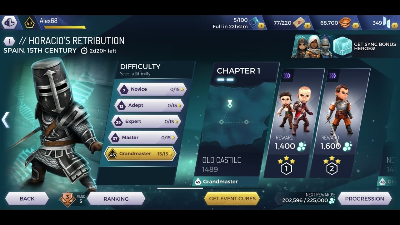 AC Rebellion Horacio's Retribution Event Grandmaster mission5 August 2019 Assassin's Creed Rebellion