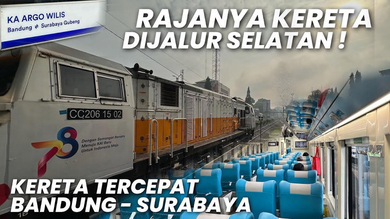 RAJANYA KERETA JALUR SELATAN TERCEPAT BANDUNG SURABAYA‼️Naik KA Argo Wilis Kereta Terbaik Dijalurnya