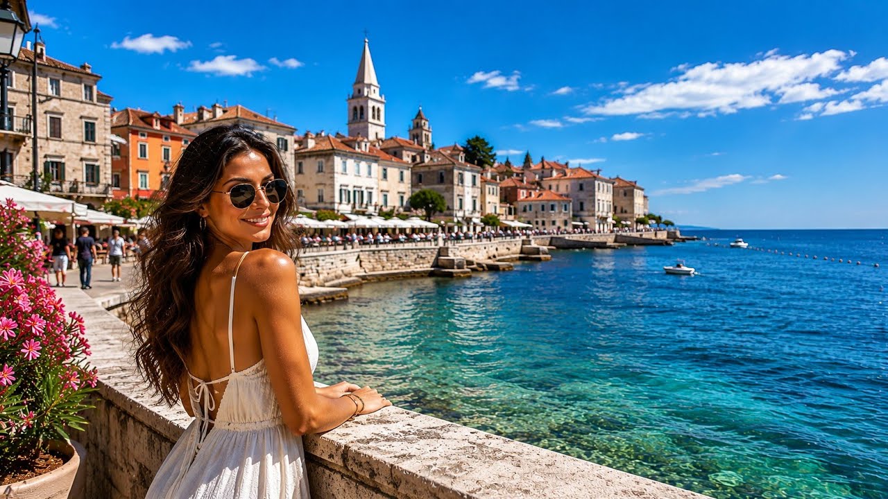 Poreč Croatia - 4k ❤️ 🇭🇷 Urlaub Istria 👍 in Poreč - [walking tour] 2025
