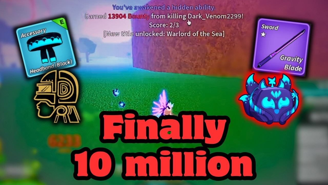 NOOB Finally 10 Million Bounty In Blox Fruit (Bounty Hunting)