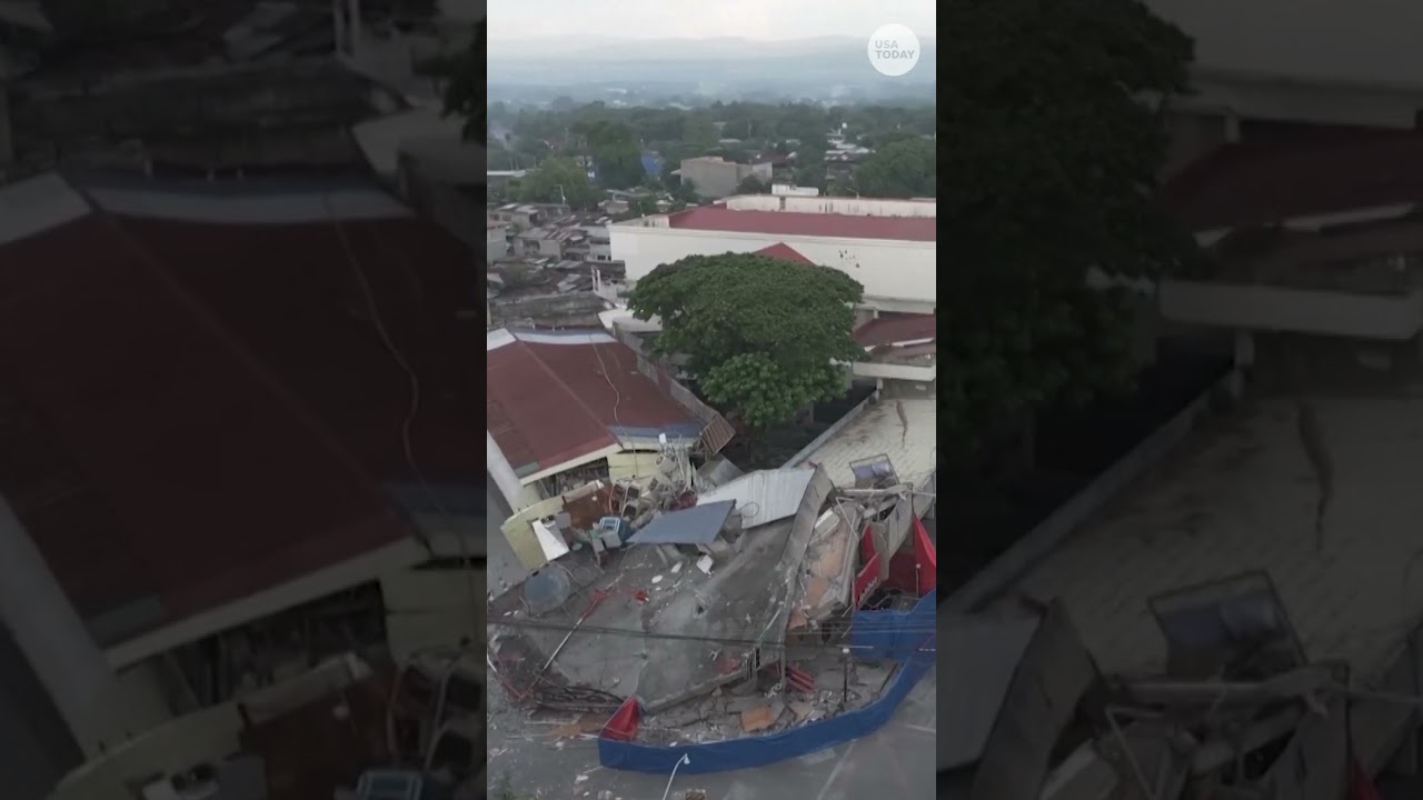 Drone footage shows destruction in southern Philippines after quake