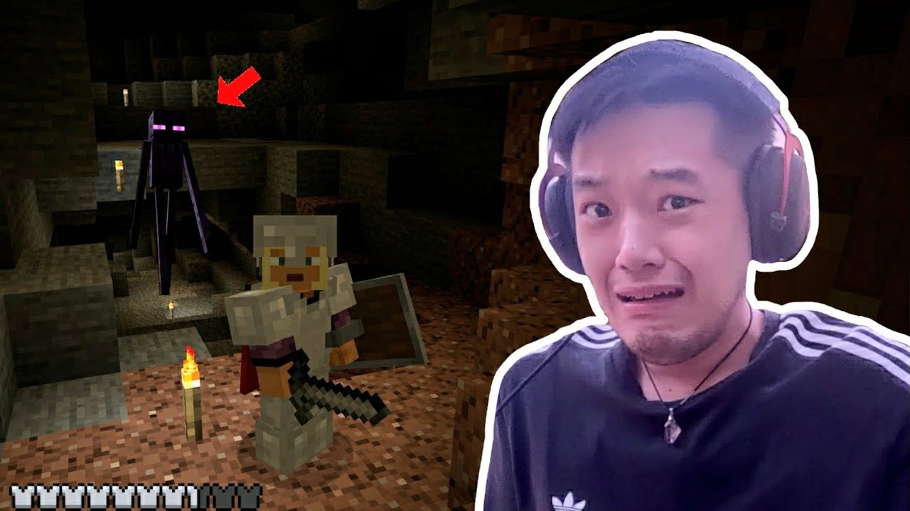 探索恐怖又深的地下洞穴挖矿！制作钢铁盔甲！- Minecraft 我的世界 #4