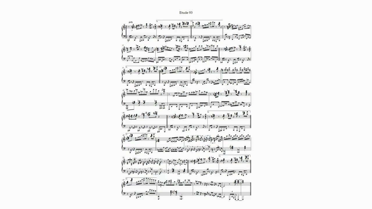 Etude 93 for Piano (Composition by Falk Kulawik)