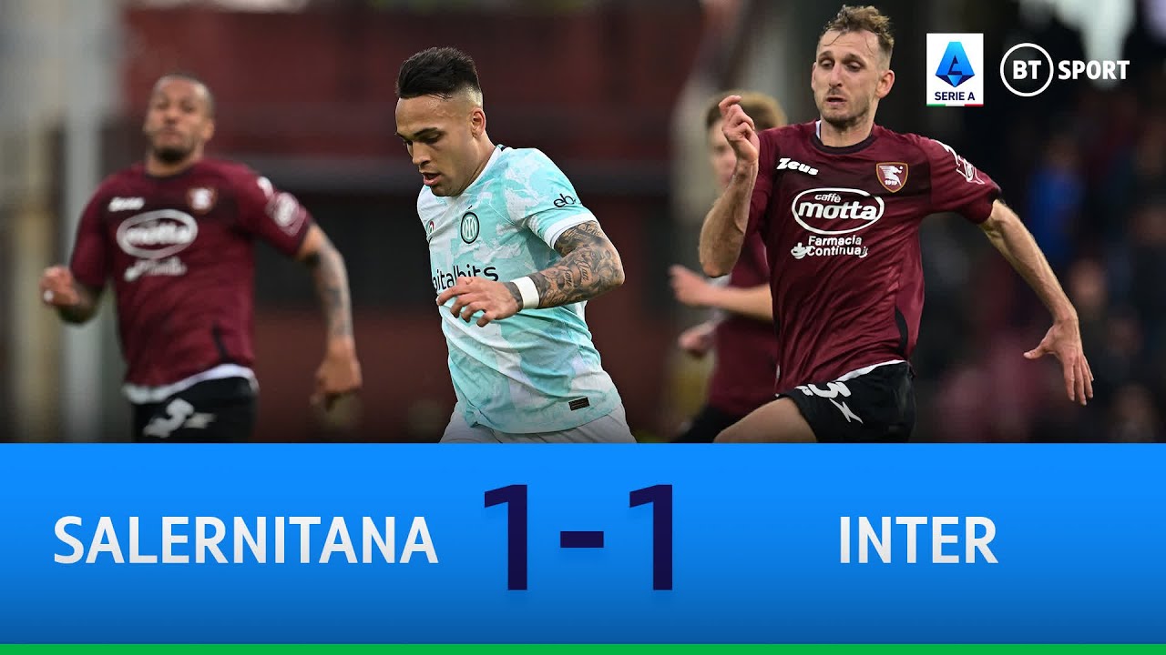 Salernitana vs Inter (1-1) | A late goal sees Inter drop points once again | Serie A Highlights