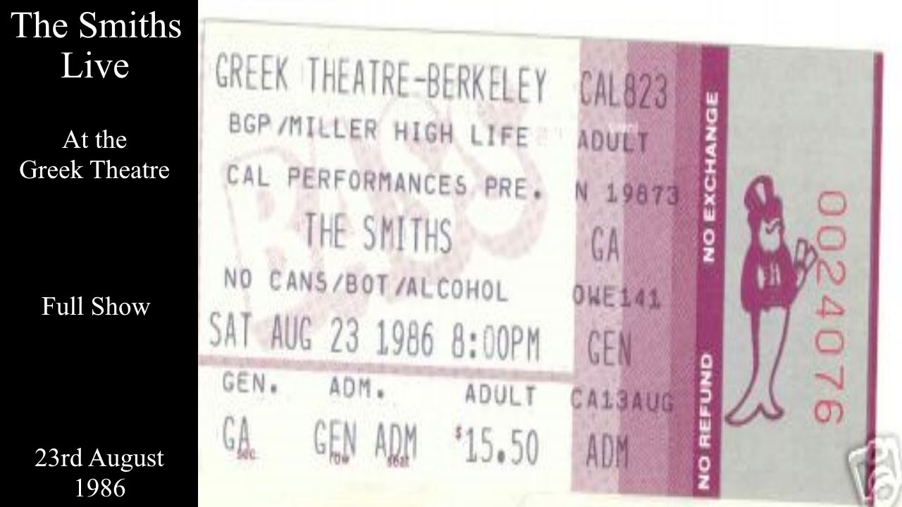 The Smiths Live | The Greek Theatre | August 1986 [FULL SHOW]